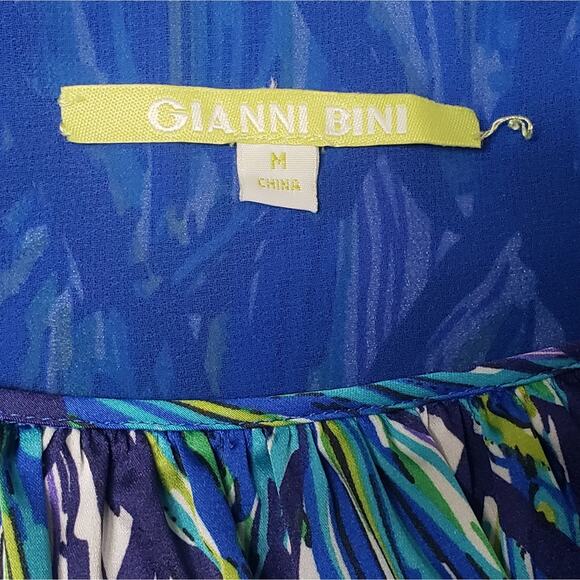 Gianni Bini Vibrant Colorful Design Sleeveless Loose Fitting Midi Dress Pullover - Picture 7 of 8